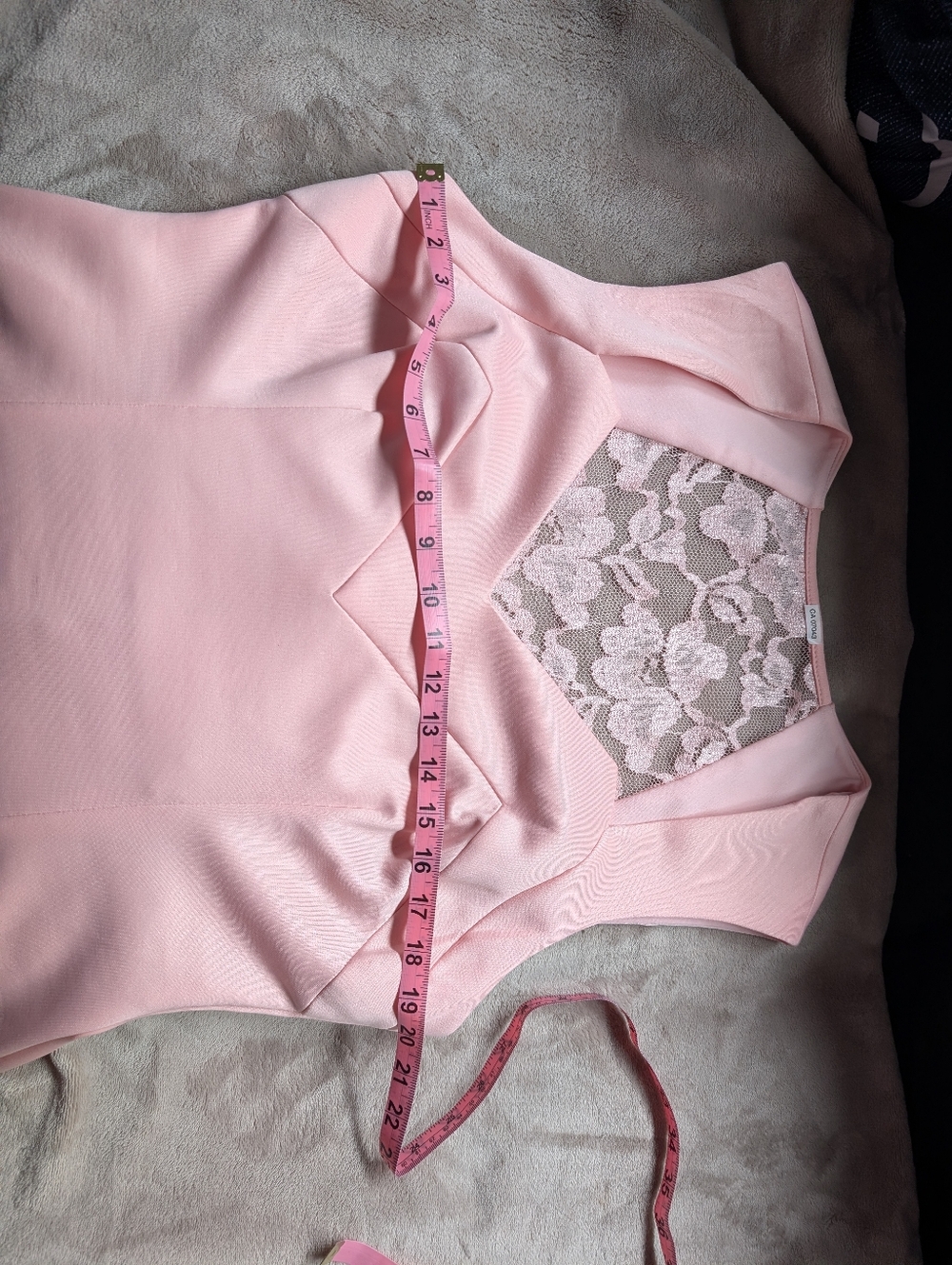 Pink Sleeveless V-Neck Sheath Dress - Picture 8 of 10